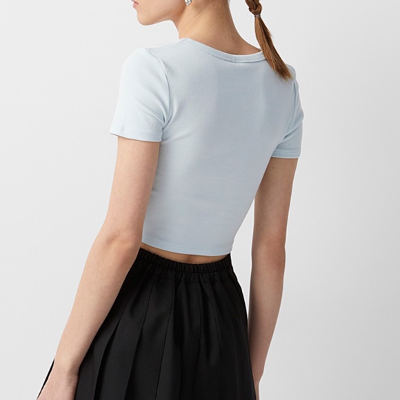 Retro blue Sweet baby girl print organic cotton baby tee NWT - Picture 2 of 10